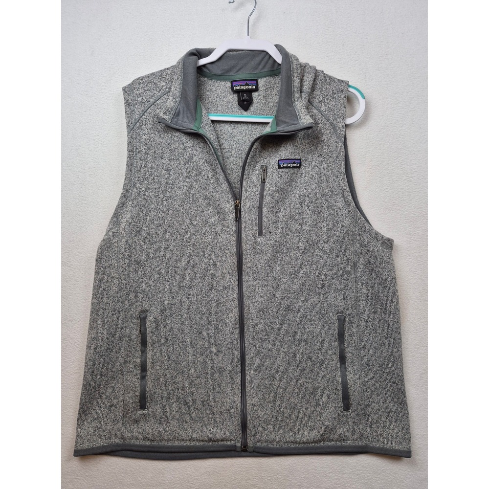 Patagonia Better Sweater Full Zip Fleece Vest Mens XL Grey Hiking Golf Outdoor